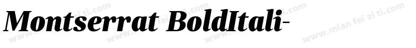 Montserrat BoldItali字体转换